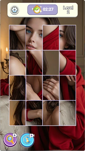 Captura de Allure Jigsaw: imagen completada con detalle floral